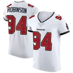Nike A'Shawn Robinson Tampa Bay Buccaneers Elite White Vapor Jersey - Men's