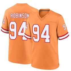 Nike A'Shawn Robinson Tampa Bay Buccaneers Game Orange Throwback Jersey - Men's