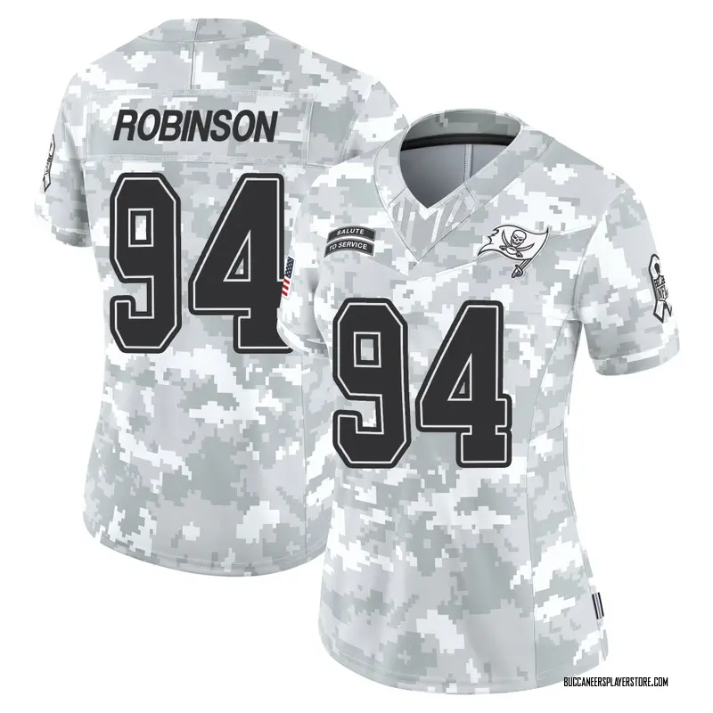 Nike A'Shawn Robinson Tampa Bay Buccaneers Limited Arctic Camo 2024 Salute to Service Jersey - Women's