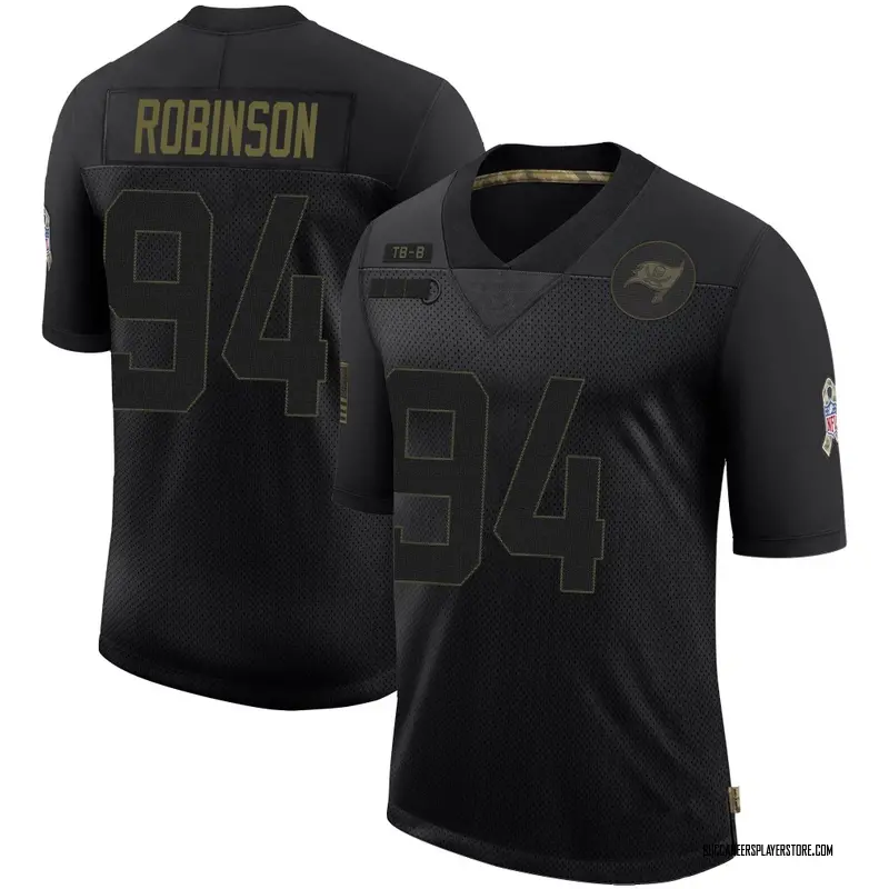 Nike A'Shawn Robinson Tampa Bay Buccaneers Limited Black 2020 Salute To Service Jersey - Youth