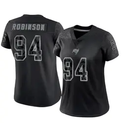 Nike A'Shawn Robinson Tampa Bay Buccaneers Limited Black Reflective Jersey - Women's