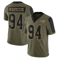 Nike A'Shawn Robinson Tampa Bay Buccaneers Limited Olive 2021 Salute To Service Jersey - Men's