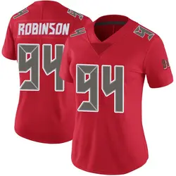 Nike A'Shawn Robinson Tampa Bay Buccaneers Limited Red Color Rush Jersey - Women's