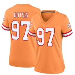 Nike Adam Gotsis Tampa Bay Buccaneers Game Orange Throwback Jersey - Women's