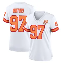 Nike Adam Gotsis Tampa Bay Buccaneers Game White '76 50th Season Jersey - Women's