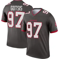Nike Adam Gotsis Tampa Bay Buccaneers Legend Pewter Alternate Jersey - Men's