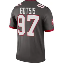 Nike Adam Gotsis Tampa Bay Buccaneers Legend Pewter Alternate Jersey - Men's