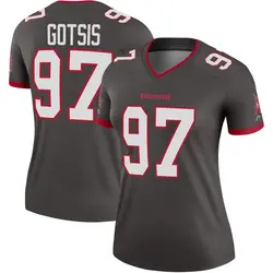Nike Adam Gotsis Tampa Bay Buccaneers Legend Pewter Alternate Jersey - Women's