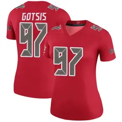 Nike Adam Gotsis Tampa Bay Buccaneers Legend Red Color Rush Jersey - Women's