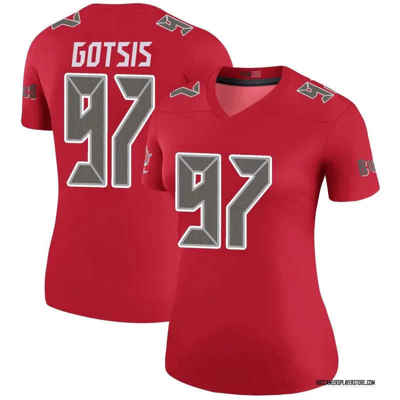 Nike Adam Gotsis Tampa Bay Buccaneers Legend Red Color Rush Jersey - Women's