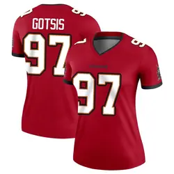 Nike Adam Gotsis Tampa Bay Buccaneers Legend Red Jersey - Women's