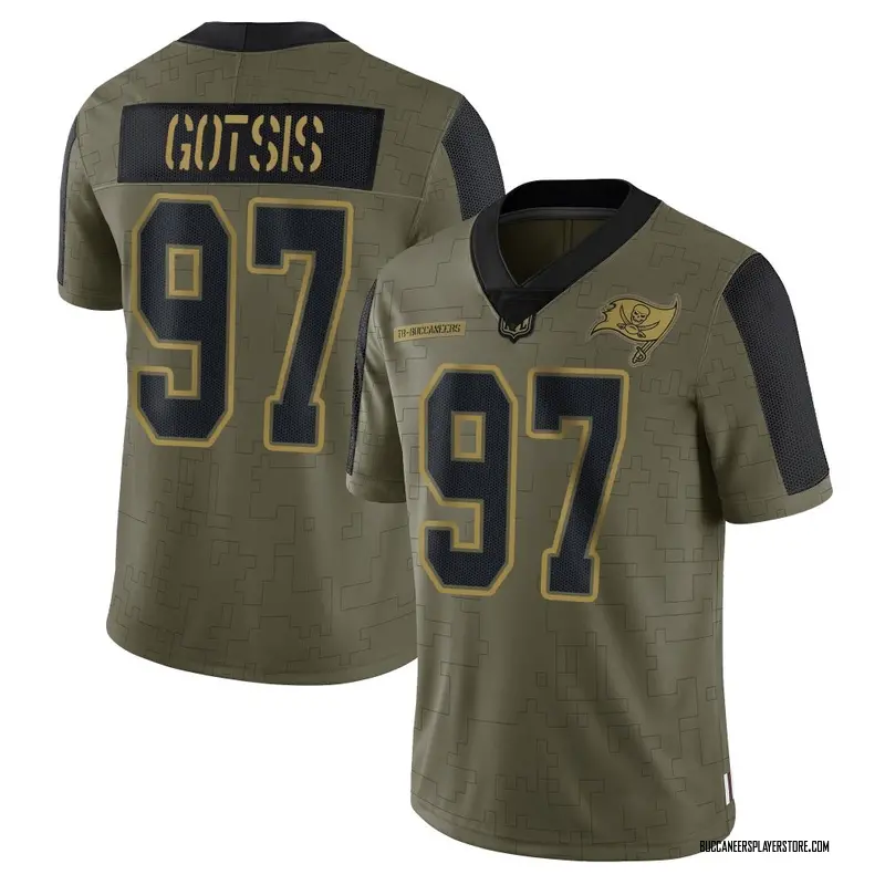 Nike Adam Gotsis Tampa Bay Buccaneers Limited Olive 2021 Salute To Service Jersey - Men's