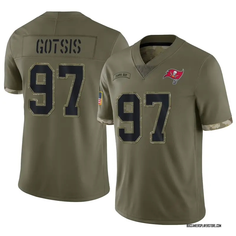 Nike Adam Gotsis Tampa Bay Buccaneers Limited Olive 2022 Salute To Service Jersey - Youth