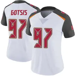 Nike Adam Gotsis Tampa Bay Buccaneers Limited White Vapor Untouchable Jersey - Women's