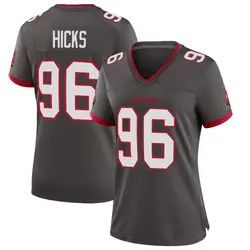 Nike Akiem Hicks Tampa Bay Buccaneers Game Pewter Alternate Jersey - Women's