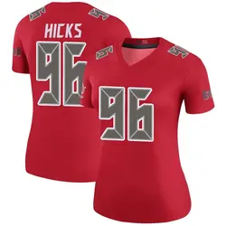 Nike Akiem Hicks Tampa Bay Buccaneers Legend Red Color Rush Jersey - Women's