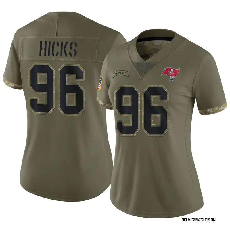 Nike Akiem Hicks Tampa Bay Buccaneers Limited Olive 2022 Salute To Service Jersey - Women's