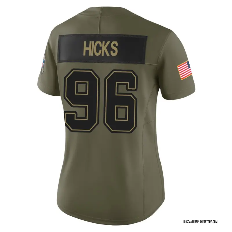 Nike Akiem Hicks Tampa Bay Buccaneers Limited Olive 2025 Salute to Service Jersey - Women's