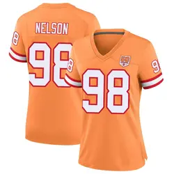 Nike Anthony Nelson Tampa Bay Buccaneers Game Cream sicle 50th Season Jersey - Women's