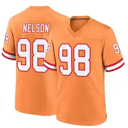 Nike Anthony Nelson Tampa Bay Buccaneers Game Orange Throwback Jersey - Men's