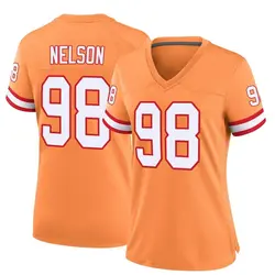 Nike Anthony Nelson Tampa Bay Buccaneers Game Orange Throwback Jersey - Women's