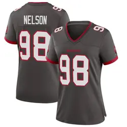 Nike Anthony Nelson Tampa Bay Buccaneers Game Pewter Alternate Jersey - Women's