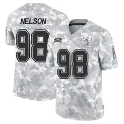 Nike Anthony Nelson Tampa Bay Buccaneers Limited Arctic Camo 2024 Salute to Service Jersey - Youth