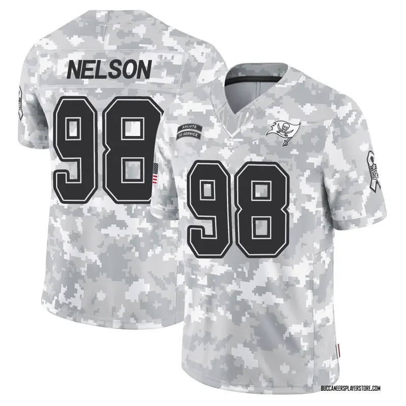 Nike Anthony Nelson Tampa Bay Buccaneers Limited Arctic Camo 2024 Salute to Service Jersey - Youth