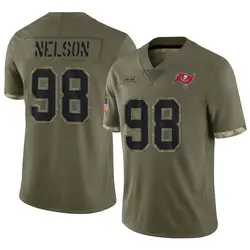Nike Anthony Nelson Tampa Bay Buccaneers Limited Olive 2022 Salute To Service Jersey - Youth