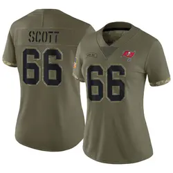 Nike Ben Scott Tampa Bay Buccaneers Limited Olive 2022 Salute To Service Jersey - Women's