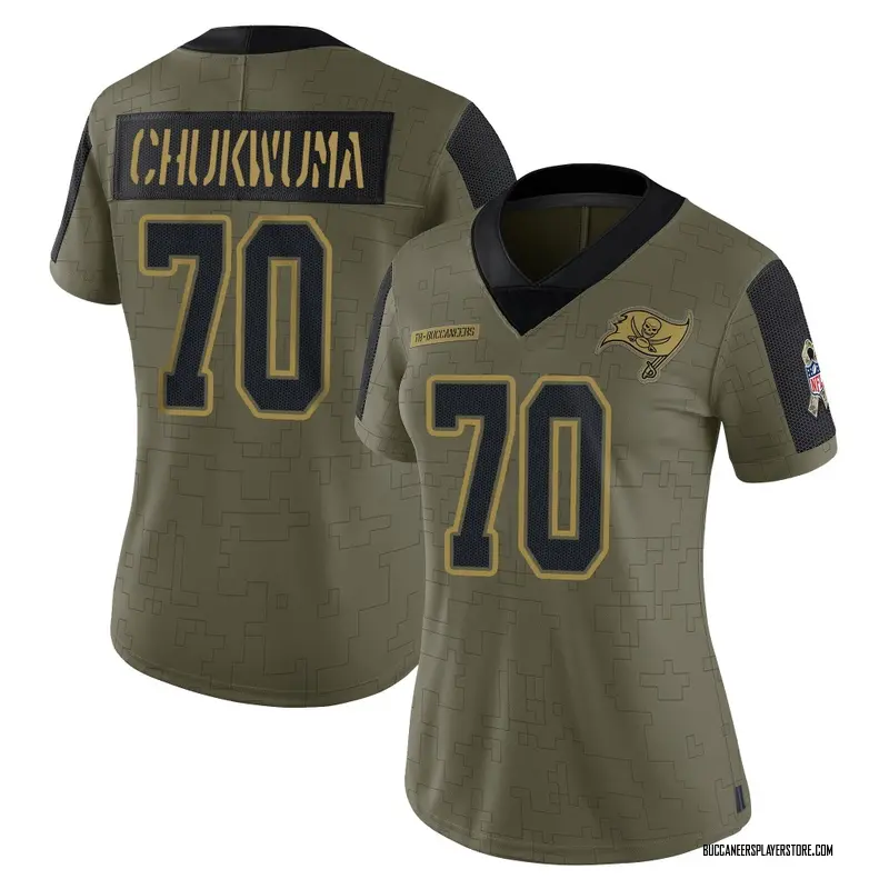 Nike Benjamin Chukwuma Tampa Bay Buccaneers Limited Olive 2021 Salute To Service Jersey - Women's