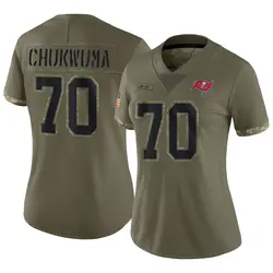 Nike Benjamin Chukwuma Tampa Bay Buccaneers Limited Olive 2022 Salute To Service Jersey - Women's