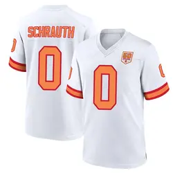 Nike Billy Schrauth Tampa Bay Buccaneers Game White '76 50th Season Jersey - Men's