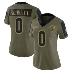 Nike Billy Schrauth Tampa Bay Buccaneers Limited Olive 2021 Salute To Service Jersey - Women's