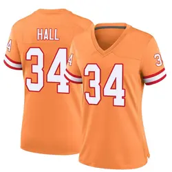 Nike Bryce Hall Tampa Bay Buccaneers Game Orange Throwback Jersey - Women's