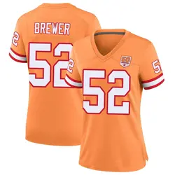 Nike C.J. Brewer Tampa Bay Buccaneers Game Cream sicle 50th Season Jersey - Women's