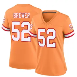 Nike C.J. Brewer Tampa Bay Buccaneers Game Orange Throwback Jersey - Women's