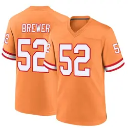 Nike C.J. Brewer Tampa Bay Buccaneers Game Orange Throwback Jersey - Youth