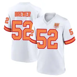 Nike C.J. Brewer Tampa Bay Buccaneers Game White '76 50th Season Jersey - Youth