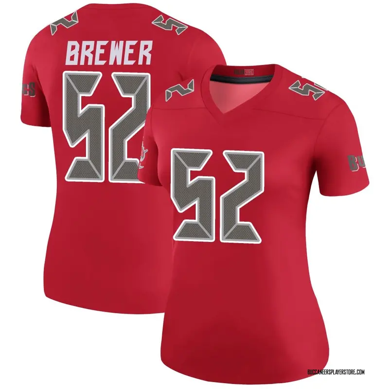 Nike C.J. Brewer Tampa Bay Buccaneers Legend Red Color Rush Jersey - Women's