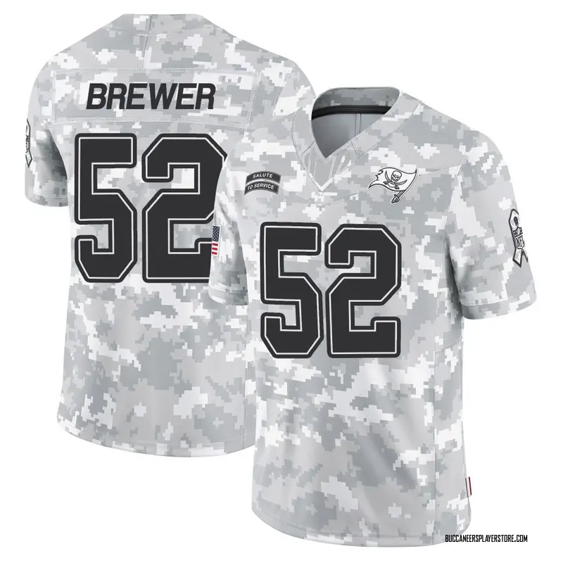 Nike C.J. Brewer Tampa Bay Buccaneers Limited Arctic Camo 2024 Salute to Service Jersey - Youth