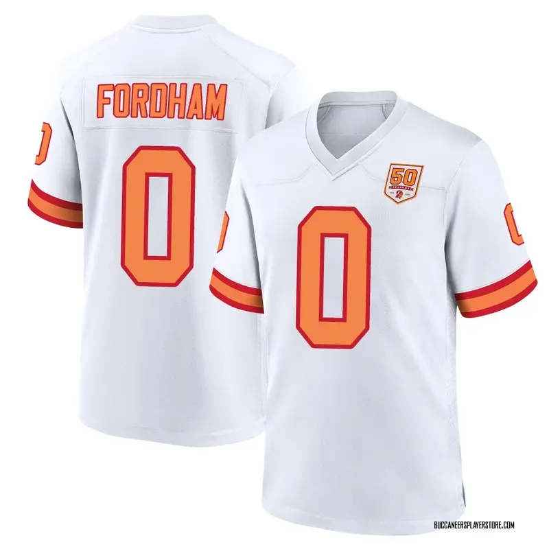 Nike Caden Fordham Tampa Bay Buccaneers Game White '76 50th Season Jersey - Men's