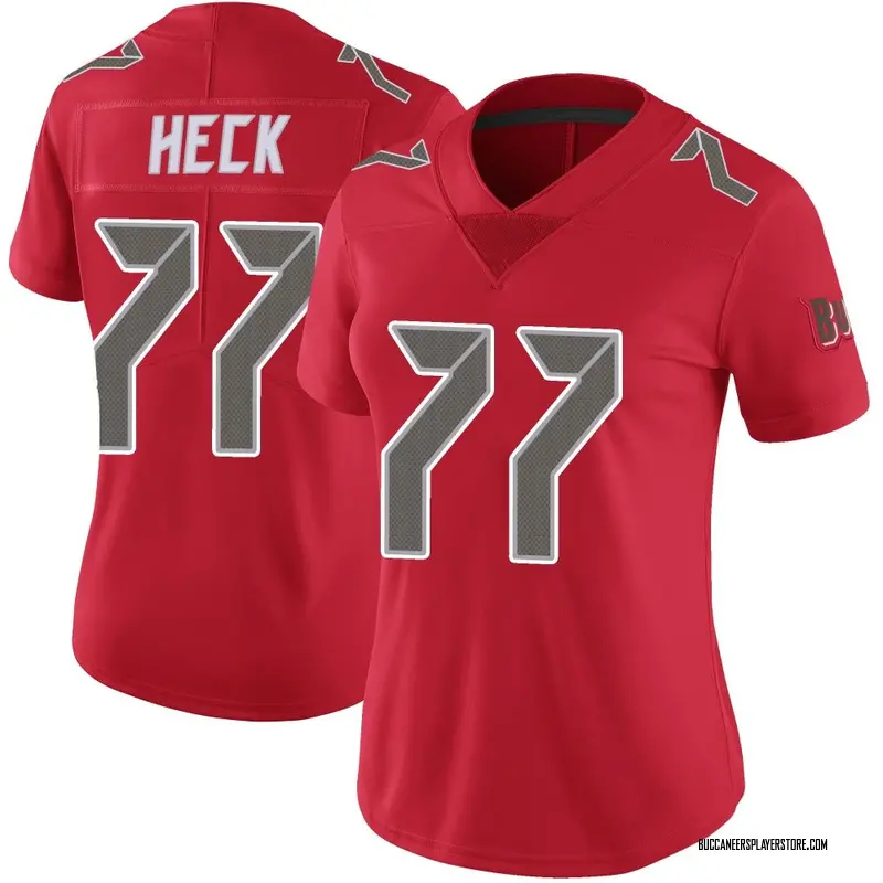 Nike Charlie Heck Tampa Bay Buccaneers Limited Red Color Rush Jersey - Women's