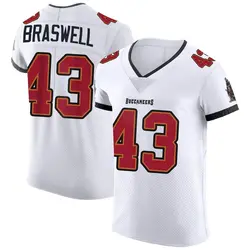 Nike Chris Braswell Tampa Bay Buccaneers Elite White Vapor Jersey - Men's