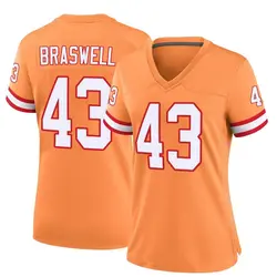 Nike Chris Braswell Tampa Bay Buccaneers Game Orange Throwback Jersey - Women's