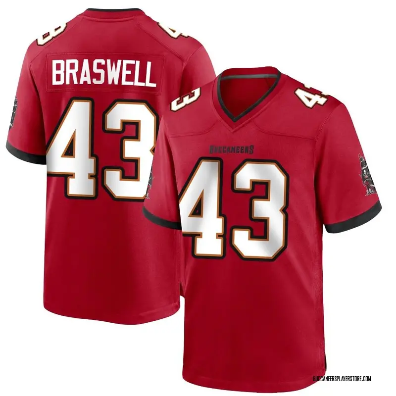 Nike Chris Braswell Tampa Bay Buccaneers Game Red Team Color Jersey - Youth