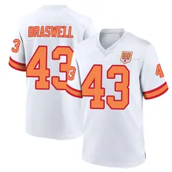 Nike Chris Braswell Tampa Bay Buccaneers Game White '76 50th Season Jersey - Youth