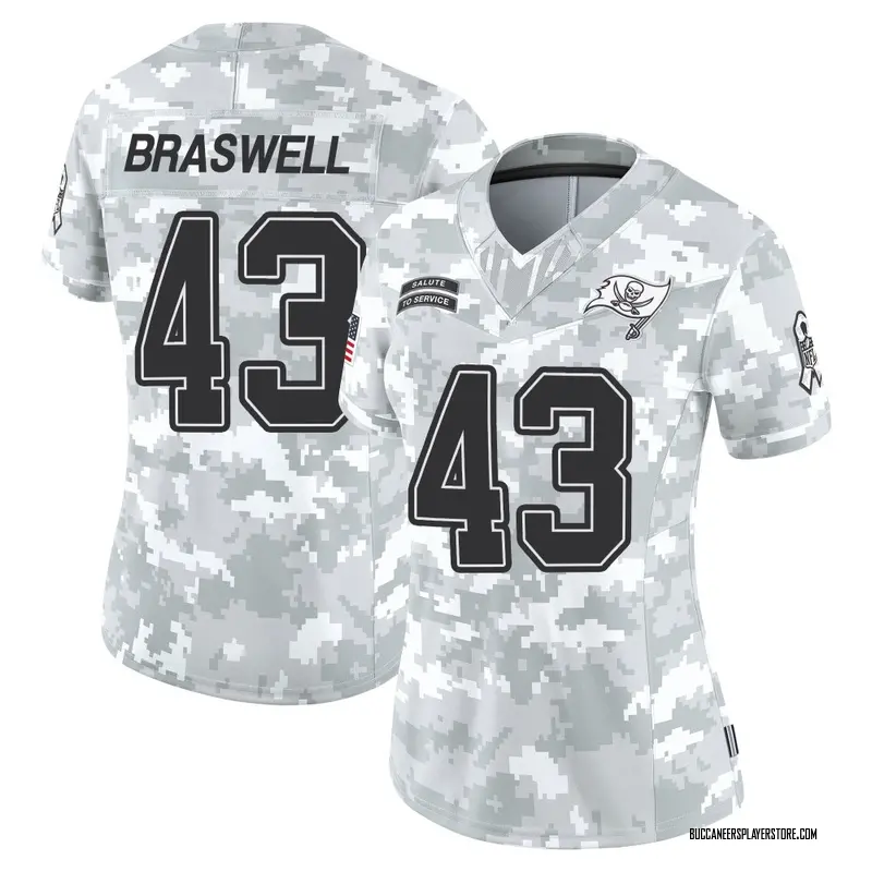 Nike Chris Braswell Tampa Bay Buccaneers Limited Arctic Camo 2024 Salute to Service Jersey - Women's