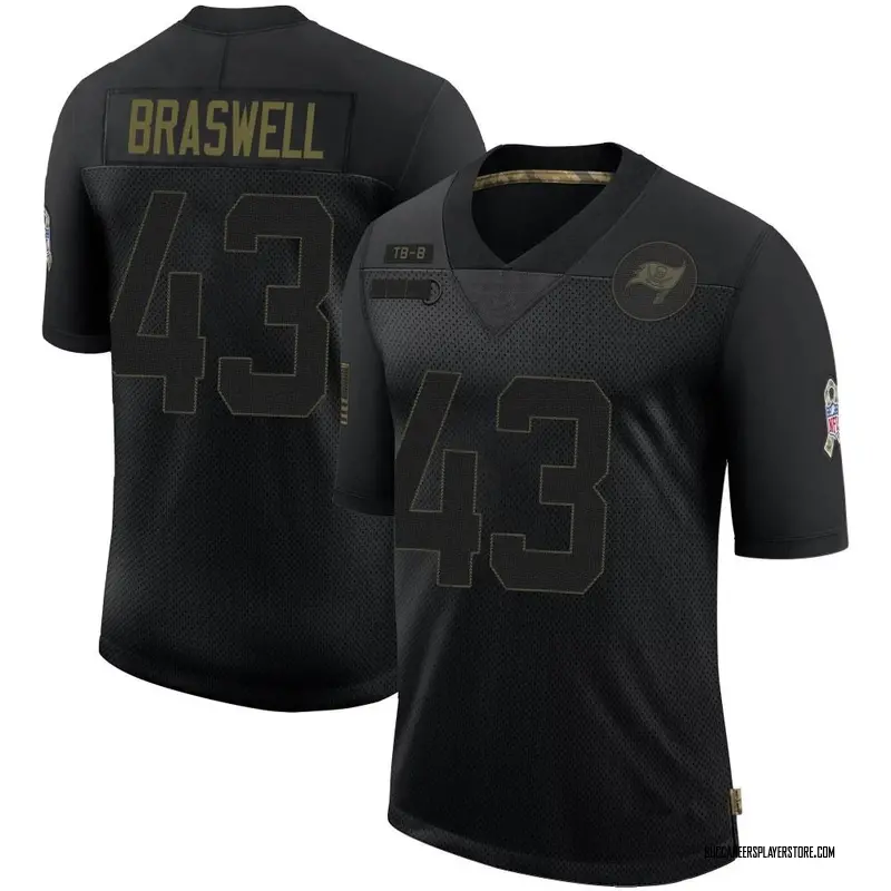 Nike Chris Braswell Tampa Bay Buccaneers Limited Black 2020 Salute To Service Jersey - Youth