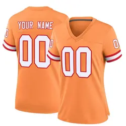 Nike Custom Tampa Bay Buccaneers Game Orange Throwback Jersey - Women's